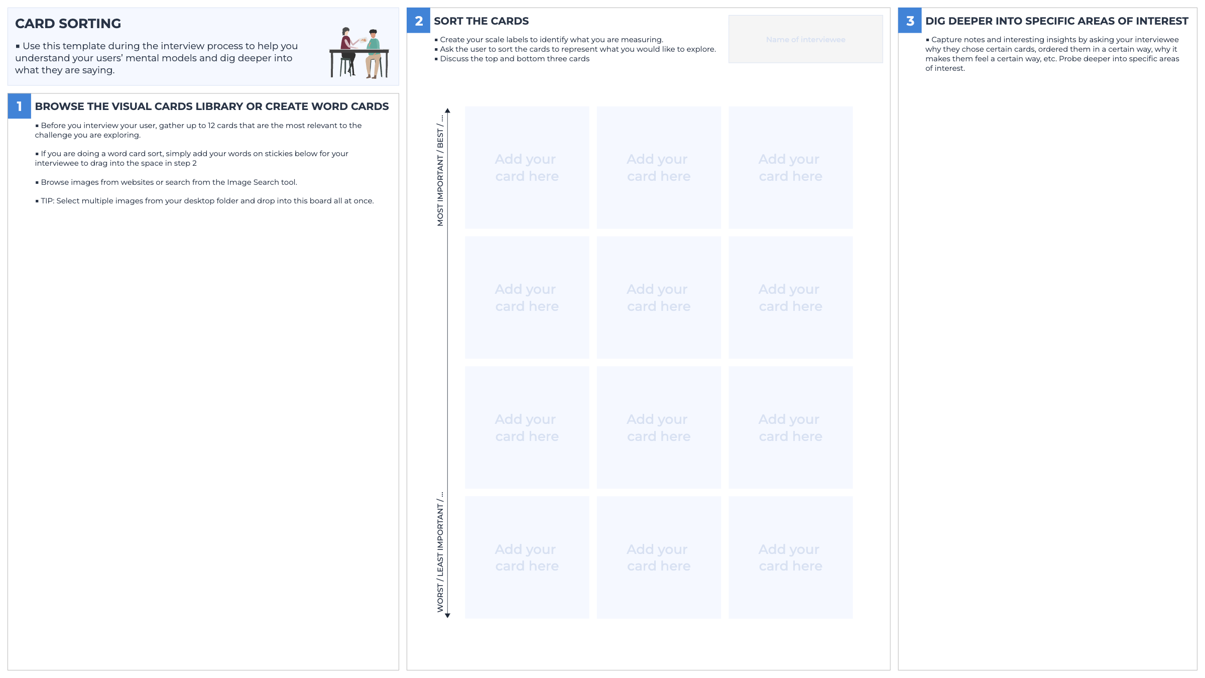 Card Sorting template