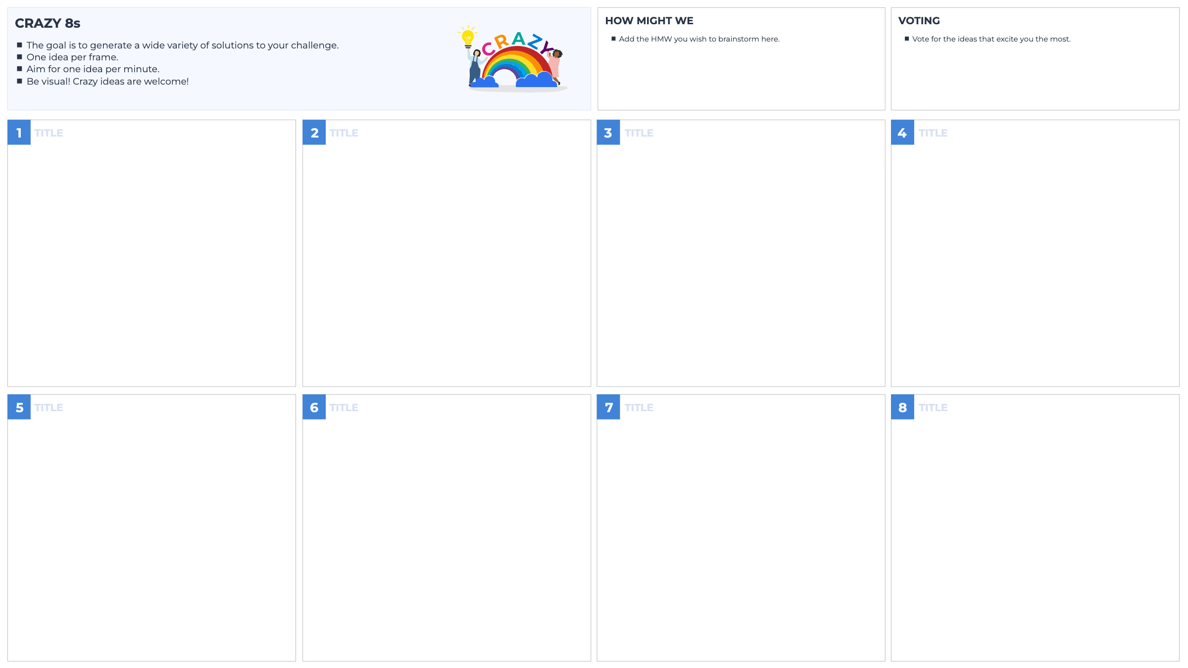 Crazy 8s template