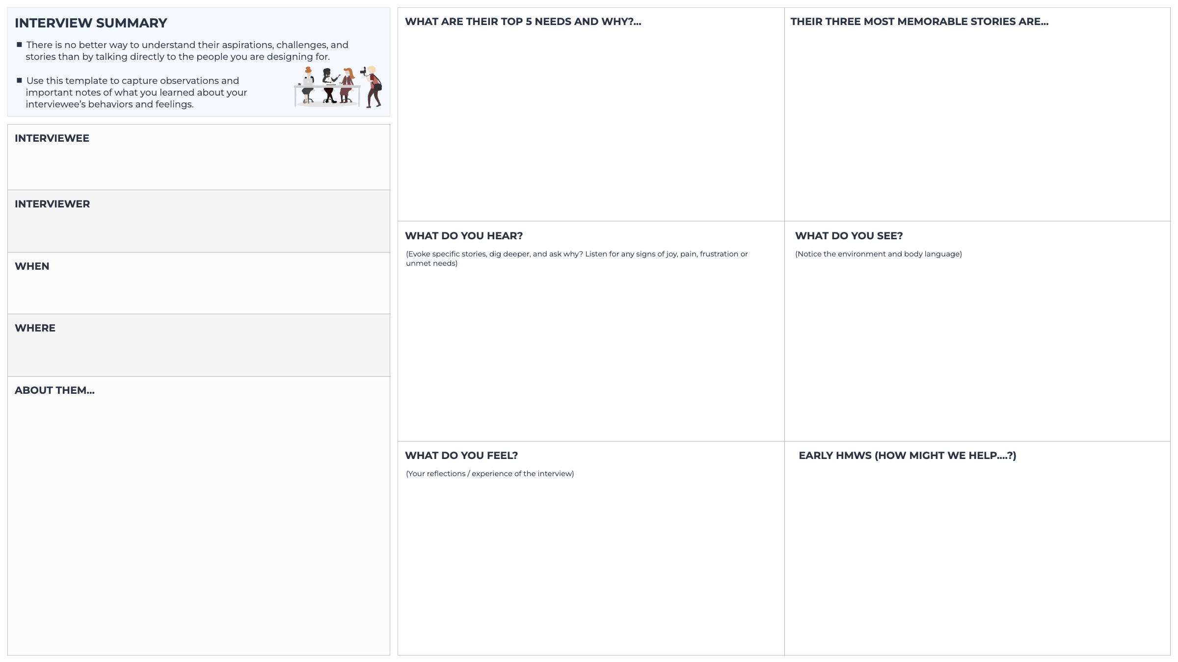 Interview Summary template