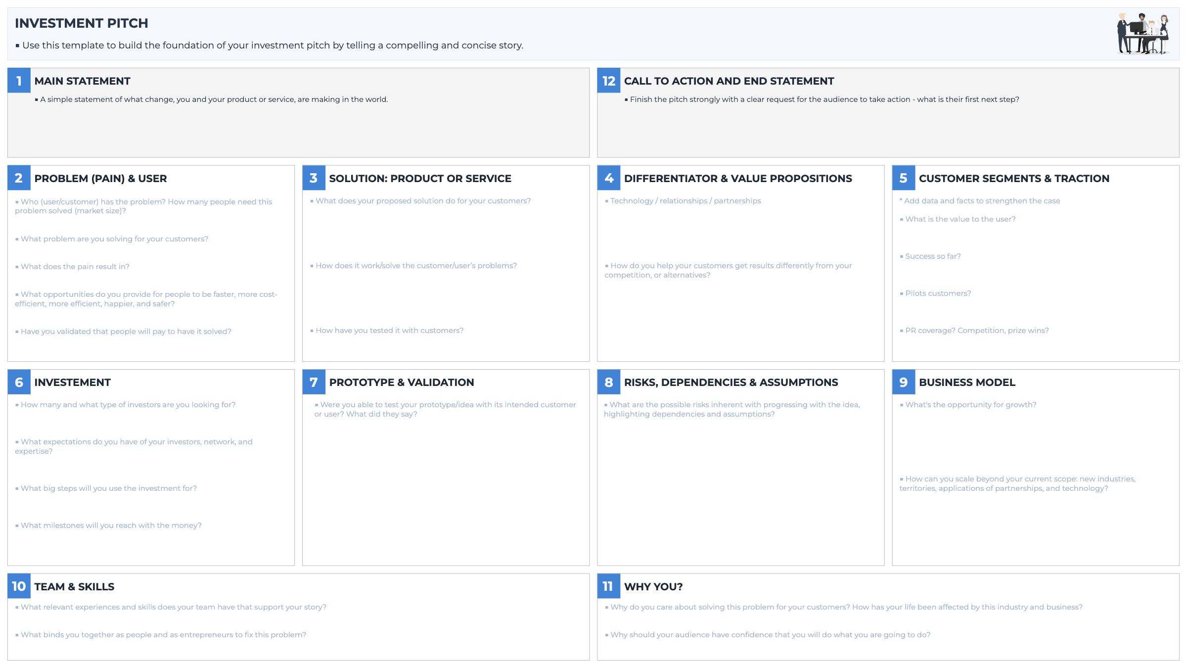 Investment Pitch template