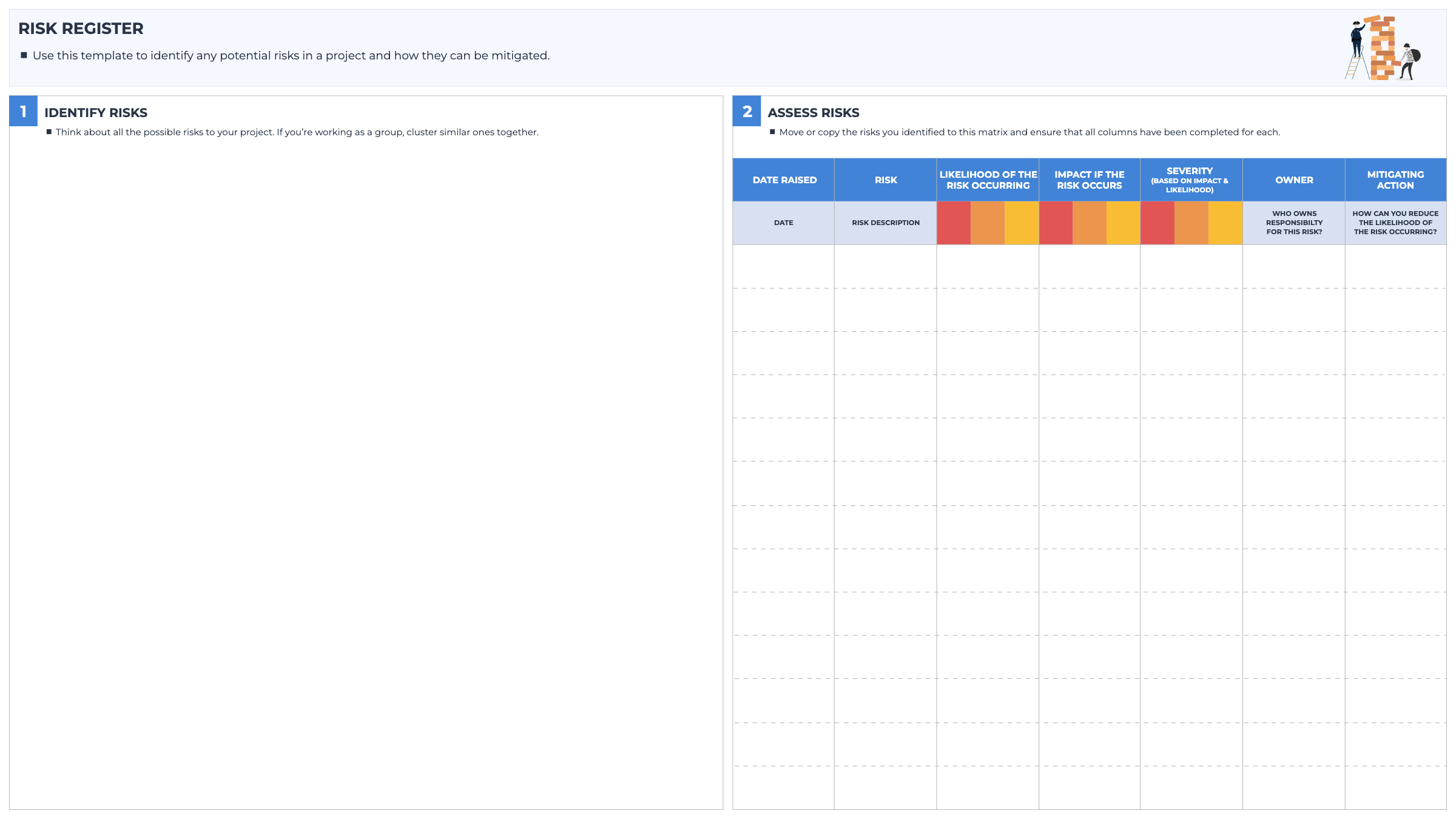 Risk Register template