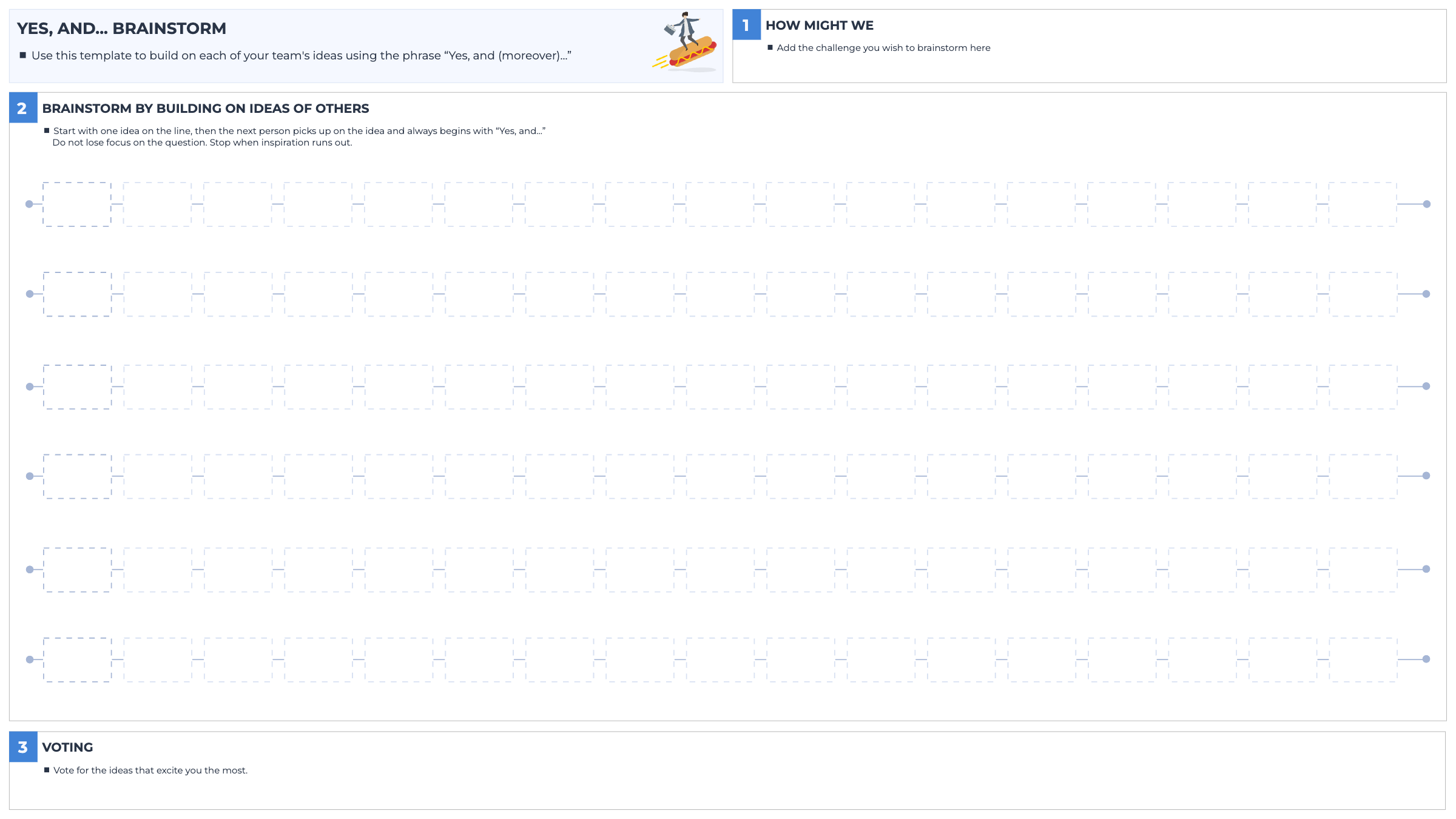 Yes, and... Brainstorm template